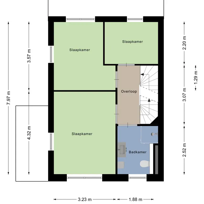 Plattegrond 3 van Florastraat 27