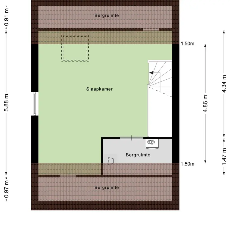 Plattegrond 4 van Florastraat 27