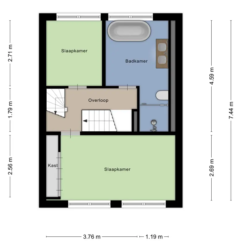Plattegrond 3 van Ladderbeekstraat 101