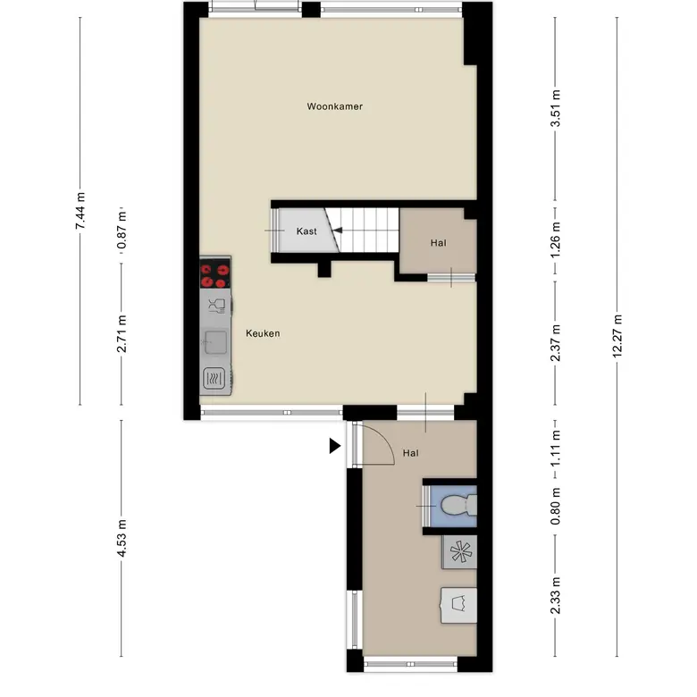 Plattegrond 2 van Ladderbeekstraat 101