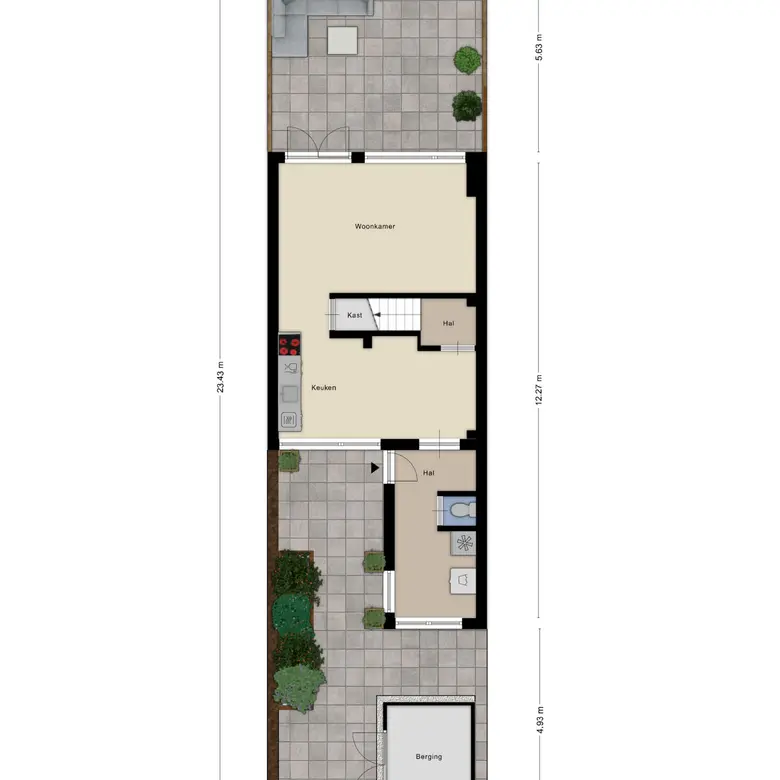 Plattegrond 1 van Ladderbeekstraat 101