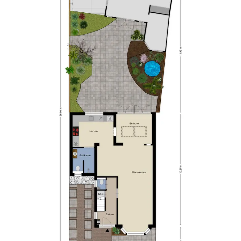 Plattegrond 1 van Heemskerkerweg 125
