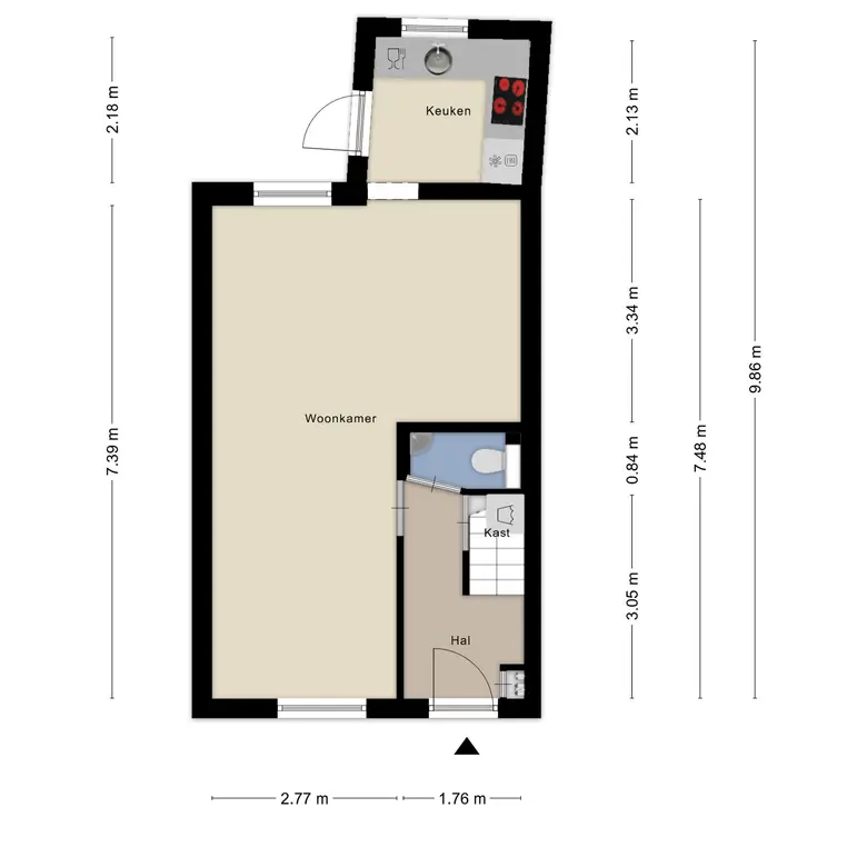 Plattegrond 2 van Koningstraat 101