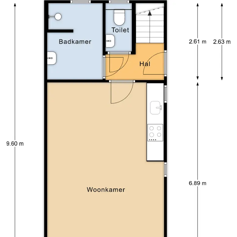 Plattegrond 5 van Julianaweg 59