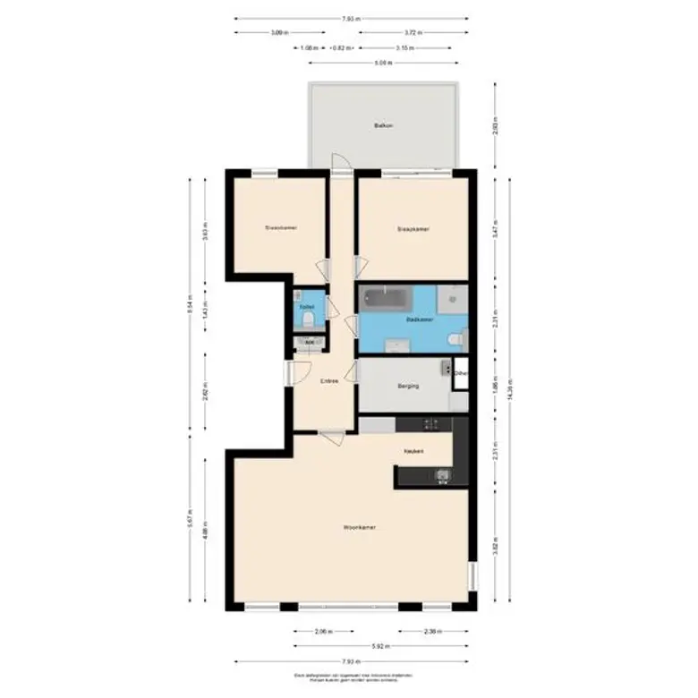 Plattegrond 1 van Zeestraat 10C