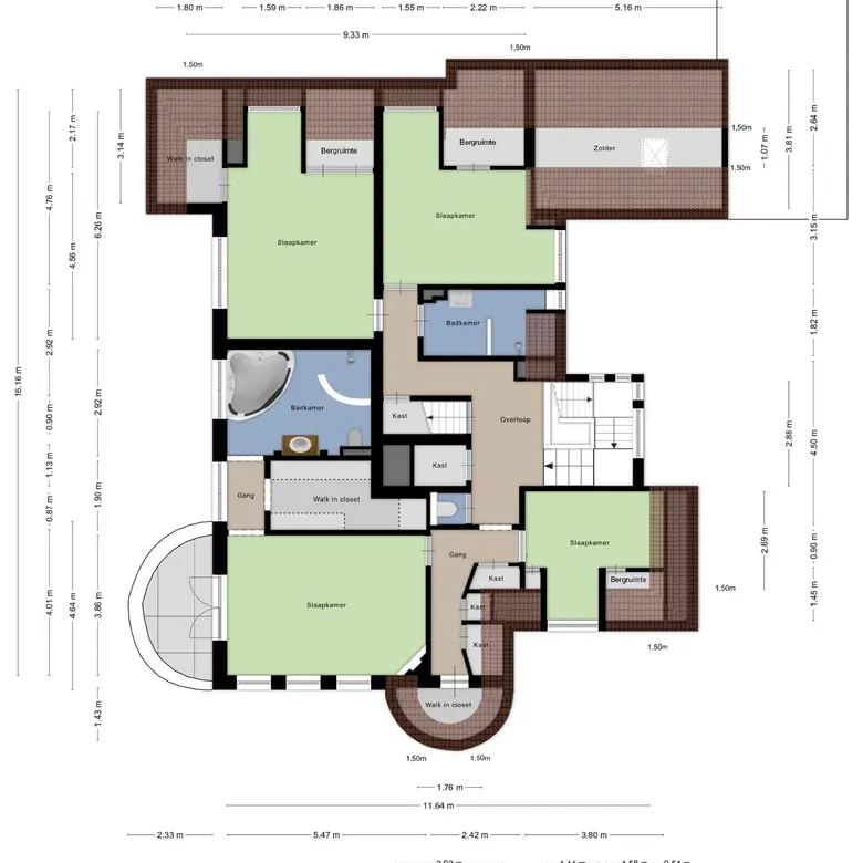 Plattegrond 3 van Vondellaan 34