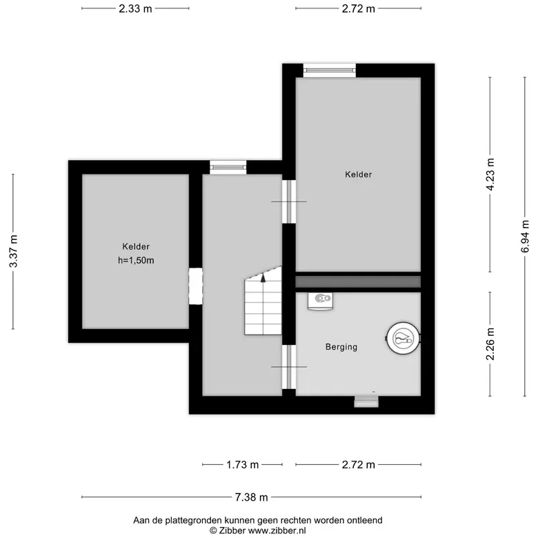 Plattegrond 5 van Vondellaan 34
