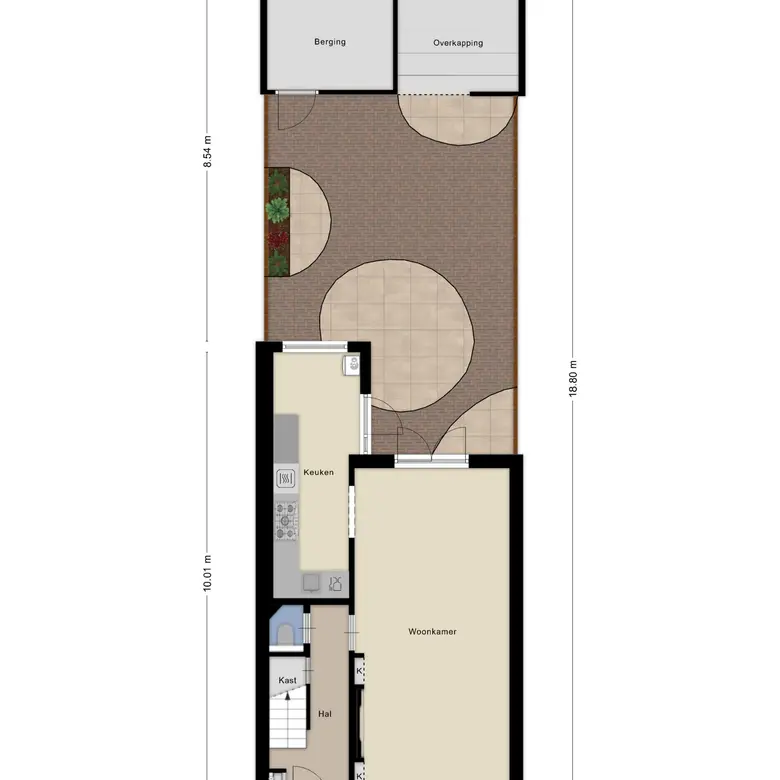 Plattegrond 1 van Verbindingsstraat 8