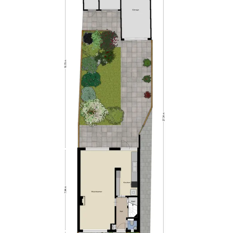 Plattegrond 1 van Dekkerstraat 42