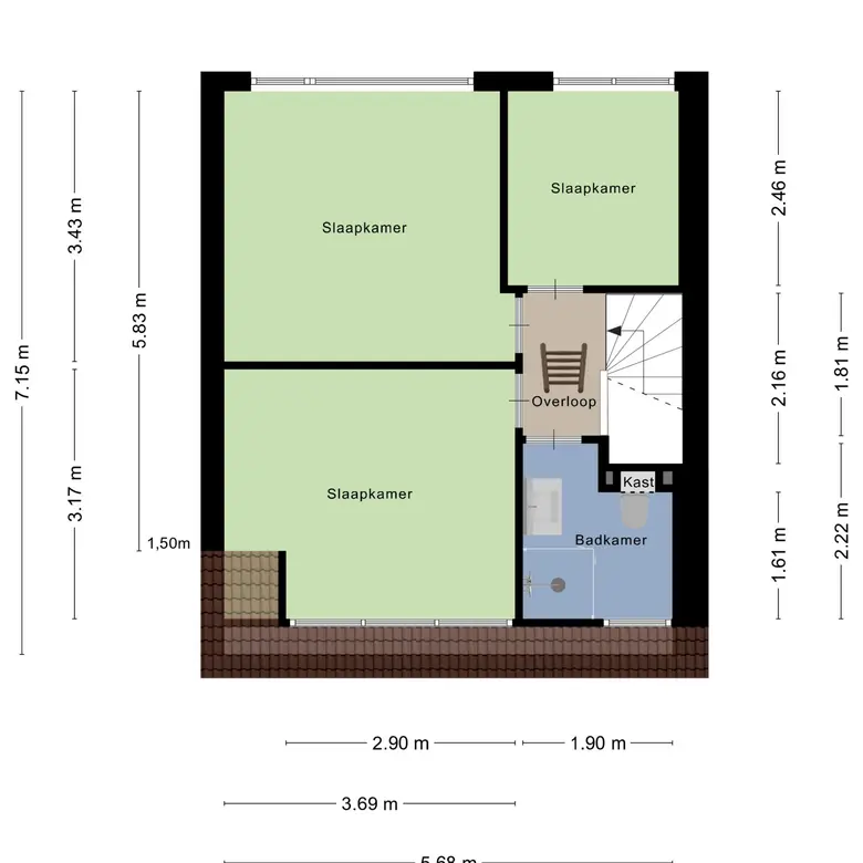 Plattegrond 3 van Arendsweg 79
