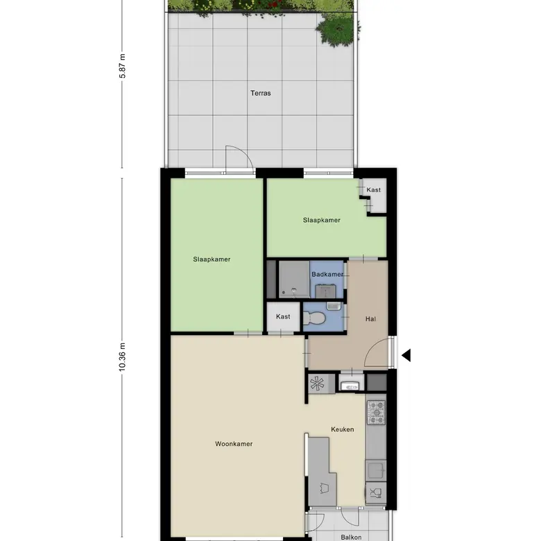 Plattegrond 1 van Hobbesteeg 147
