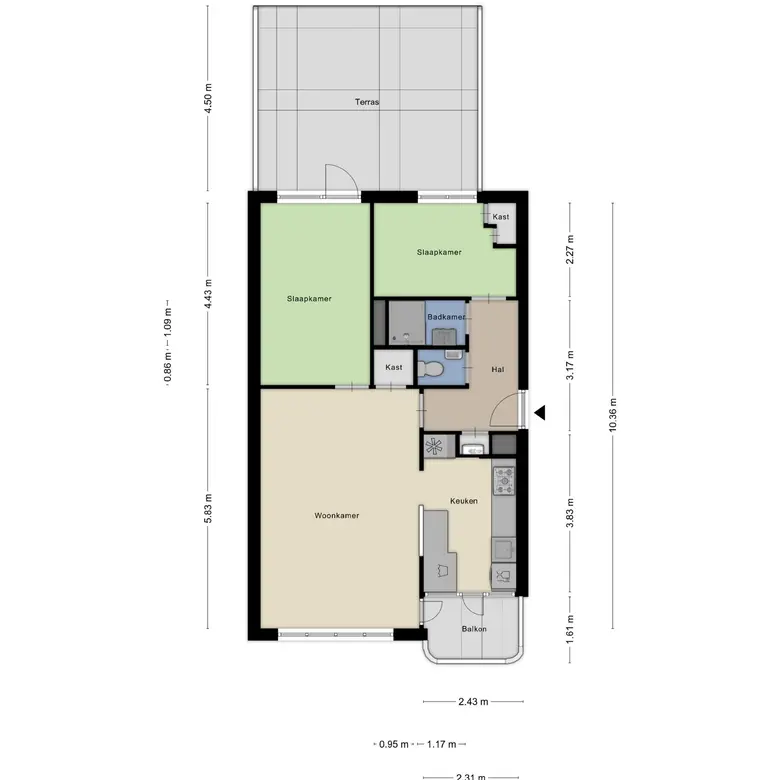 Plattegrond 2 van Hobbesteeg 147
