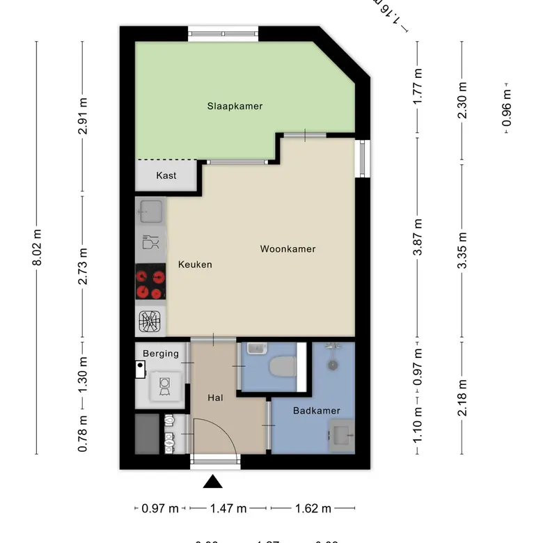 Plattegrond 1 van Graaf Janstraat 12