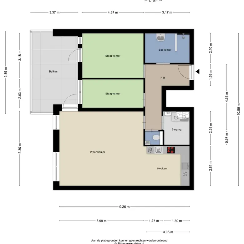 Plattegrond 1 van President Kennedyplein 169