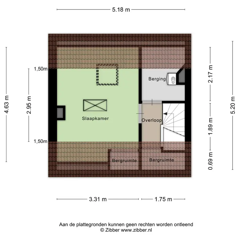 Plattegrond 4 van Watervlietstraat 39