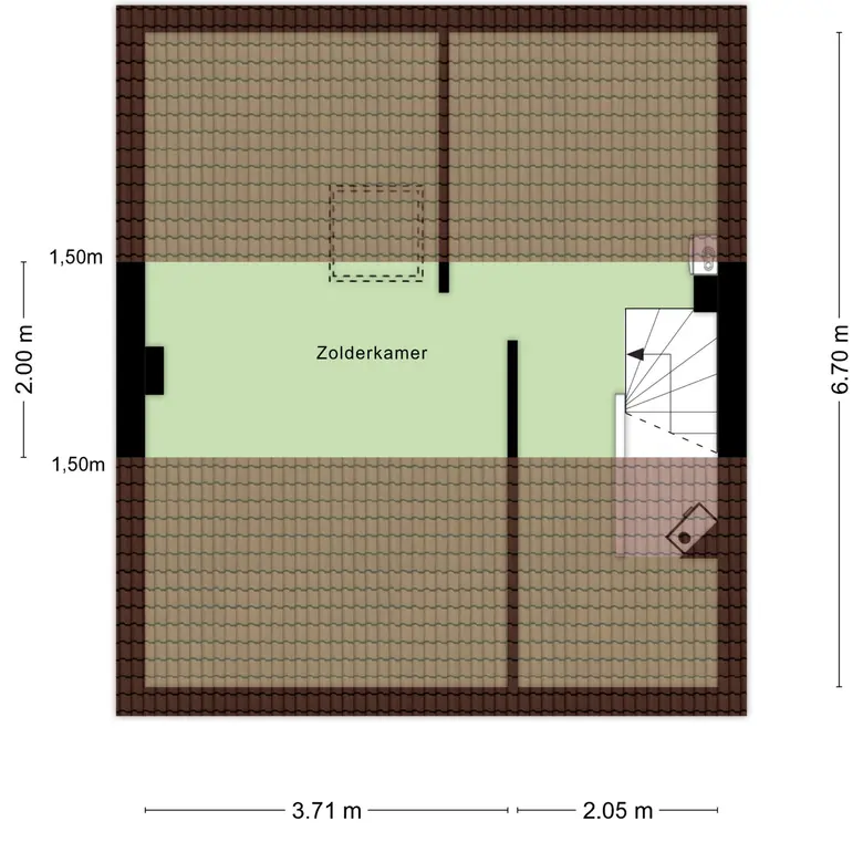 Plattegrond 4 van Peelstraat 18