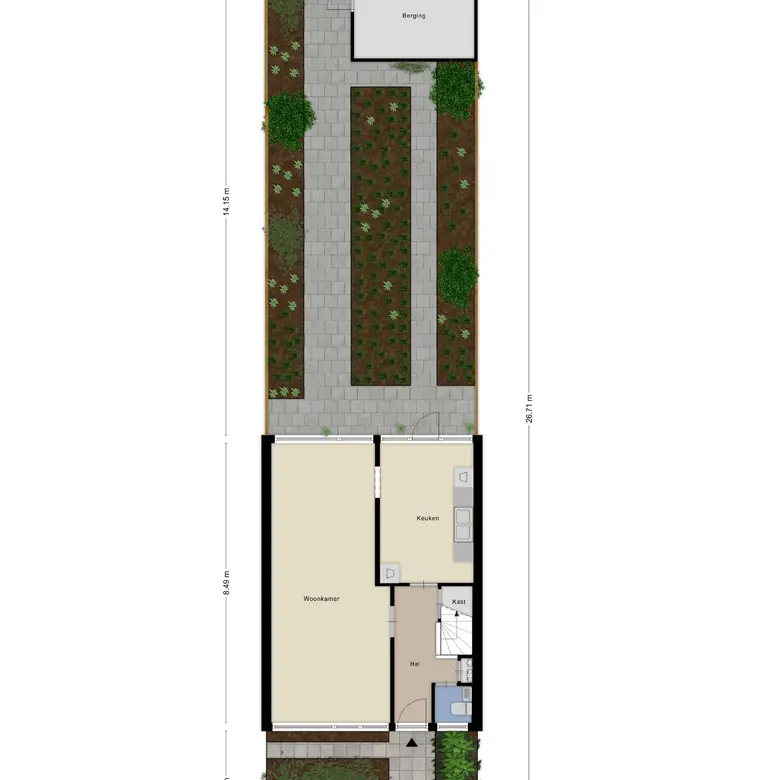 Plattegrond 1 van Zwaansmeerstraat 48