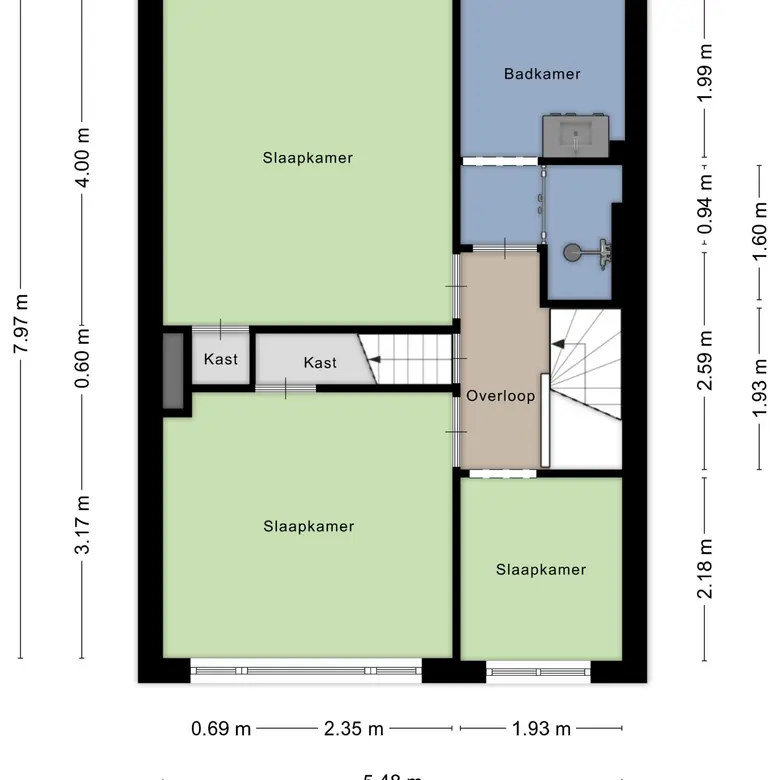 Plattegrond 3 van Kastanjelaan 7