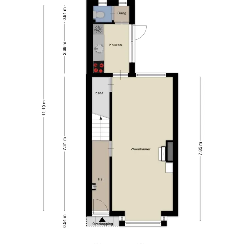 Plattegrond 2 van Wijkerstraatweg 268