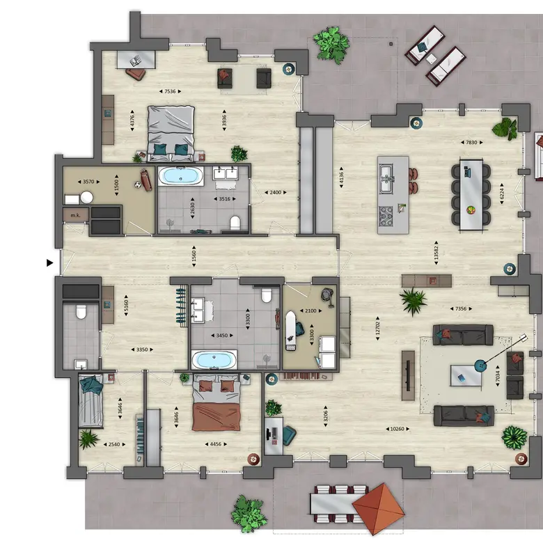 Plattegrond 1 van Bouwnummer 6