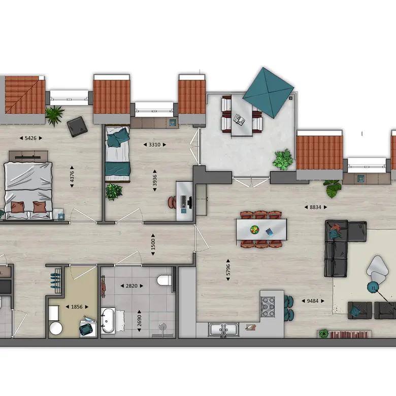 Plattegrond 1 van Bouwnummer 44