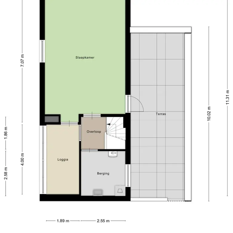 Plattegrond 2 van Fien de la Marstraat 30