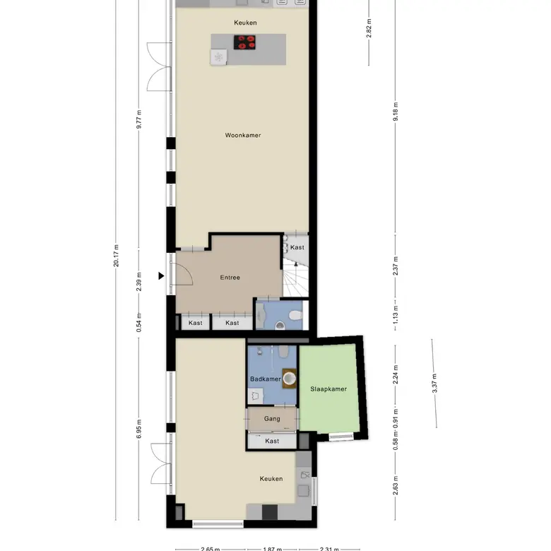 Plattegrond 2 van Schoolstraat 6