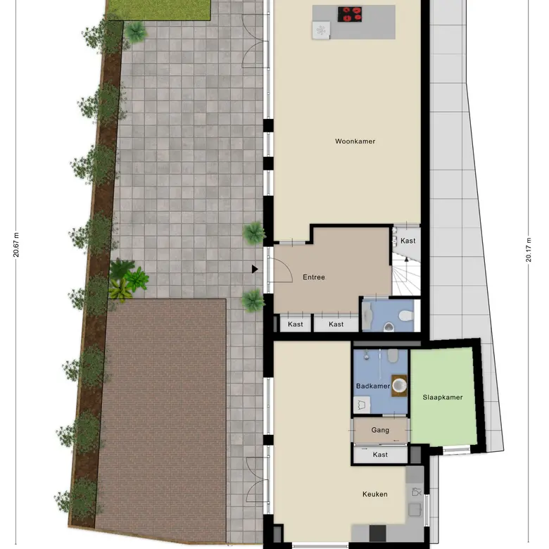 Plattegrond 1 van Schoolstraat 6