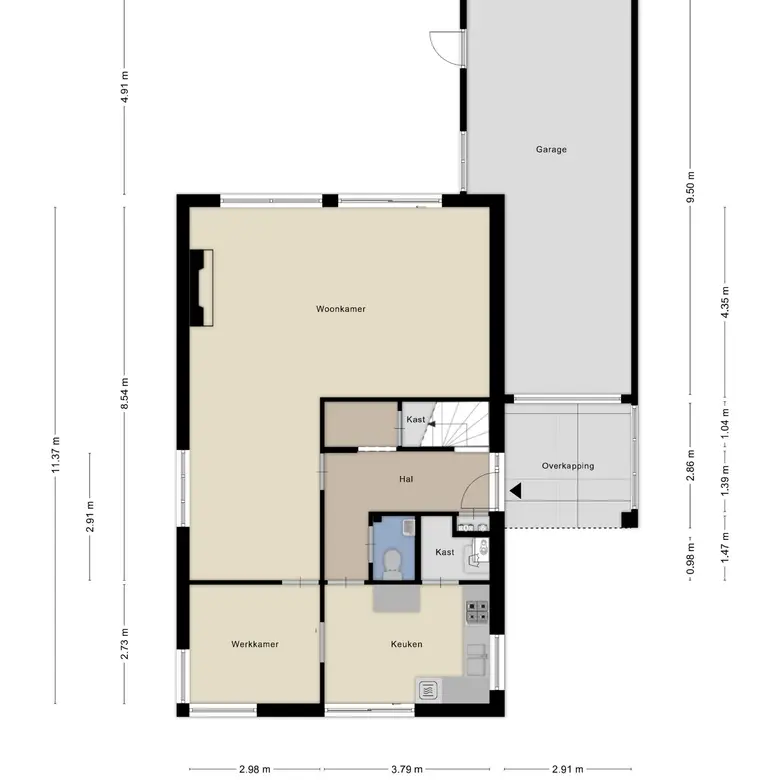Plattegrond 2 van Vondelstraat 29a