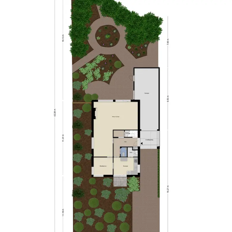 Plattegrond 1 van Vondelstraat 29a