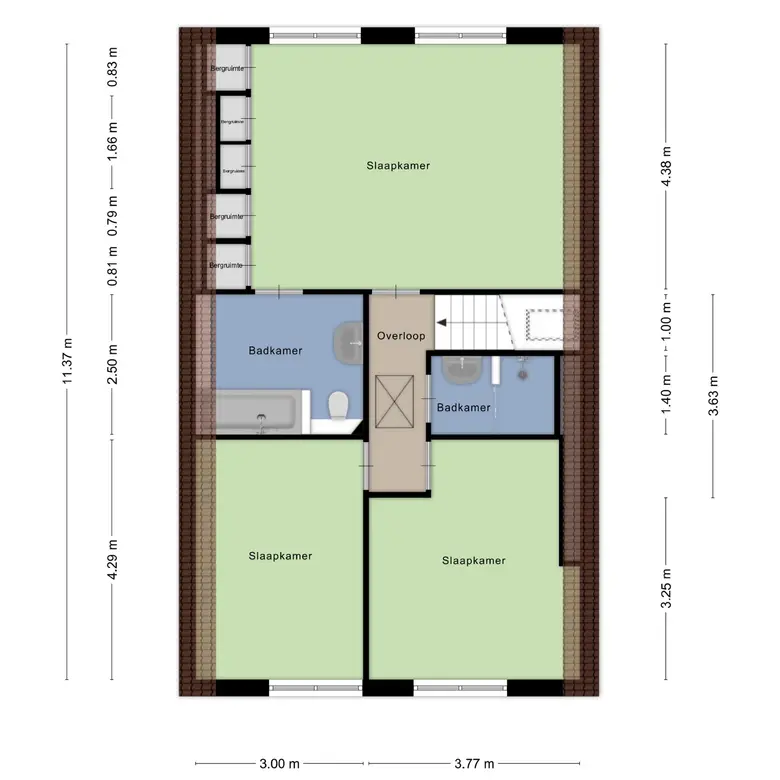Plattegrond 3 van Vondelstraat 29a