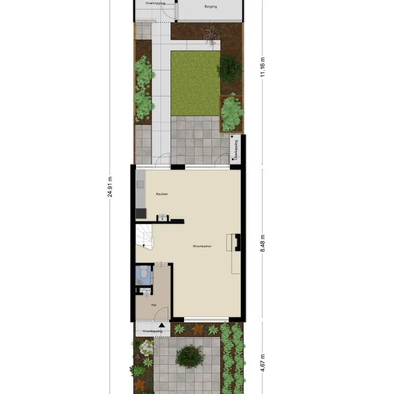 Plattegrond 1 van Rooseveltlaan 11