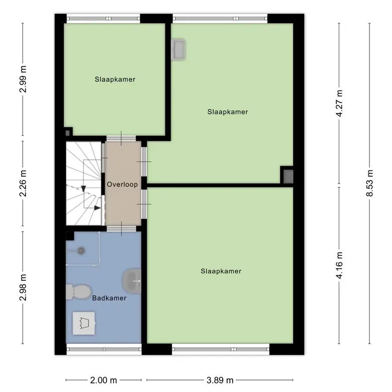 Plattegrond 3 van Rooseveltlaan 11
