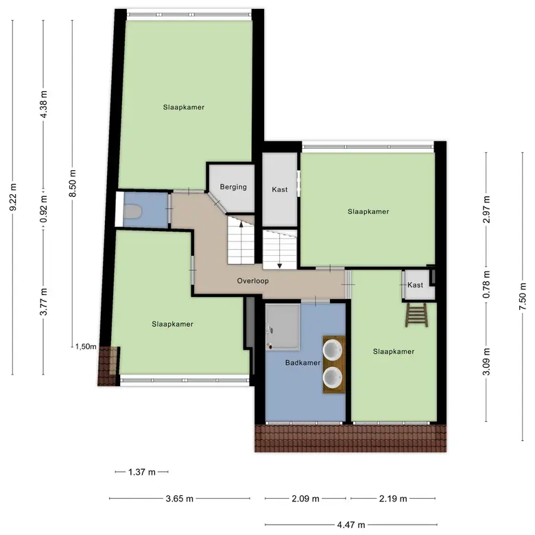Plattegrond 3 van Schoutenbosch 8