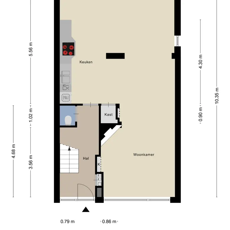 Plattegrond 2 van Chopinstraat 7