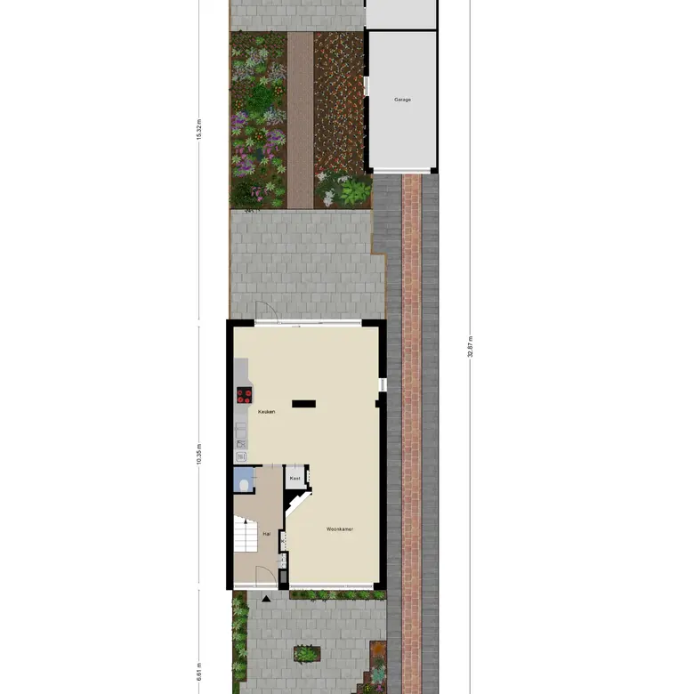 Plattegrond 1 van Chopinstraat 7