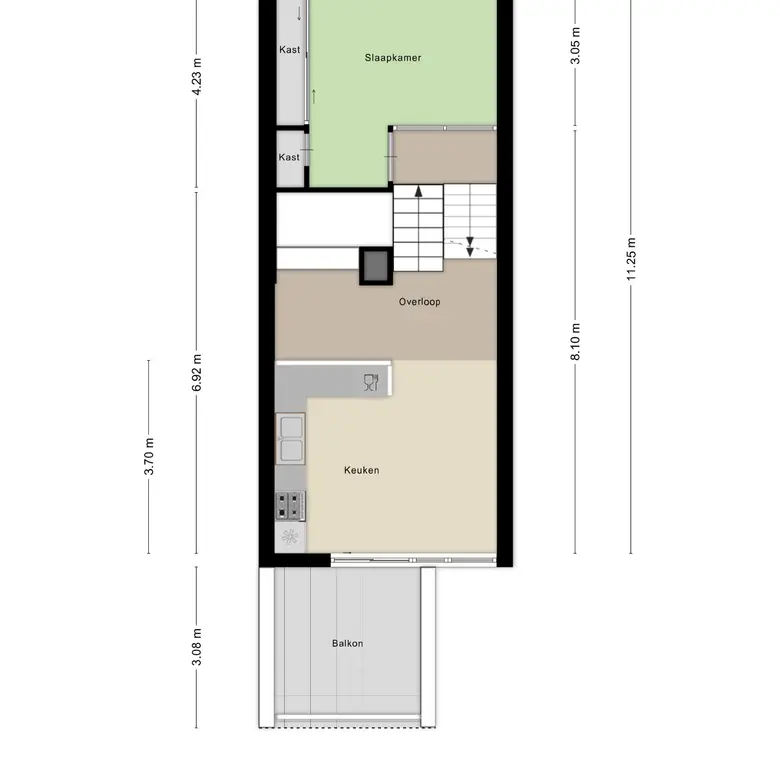 Plattegrond 3 van Bloemgaarde 13