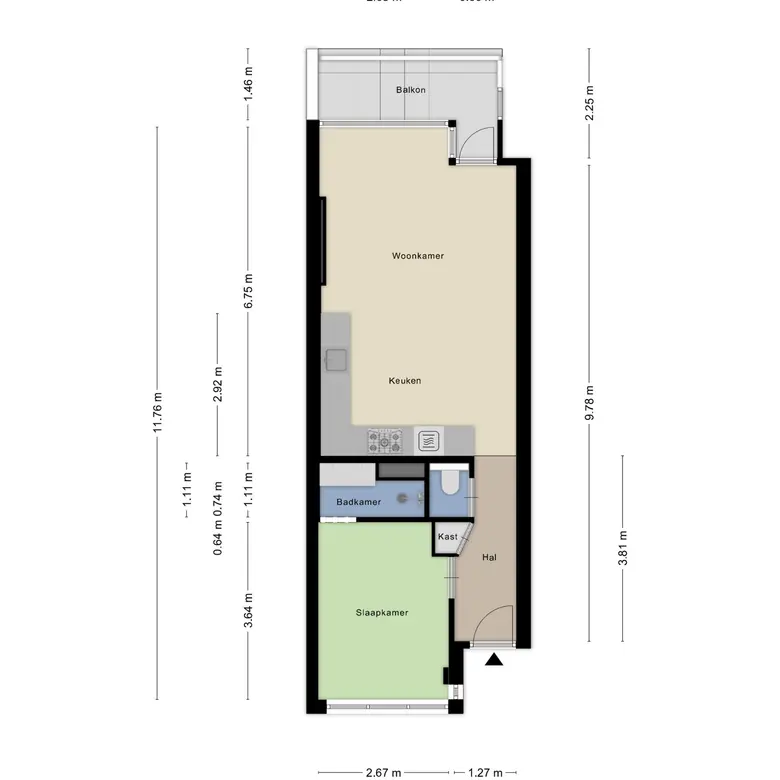 Plattegrond 1 van C.F. Smeetslaan 187