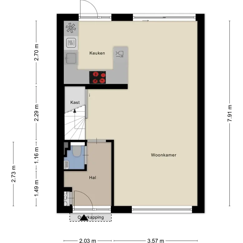 Plattegrond 1 van Dag Hammarskjöldlaan 8