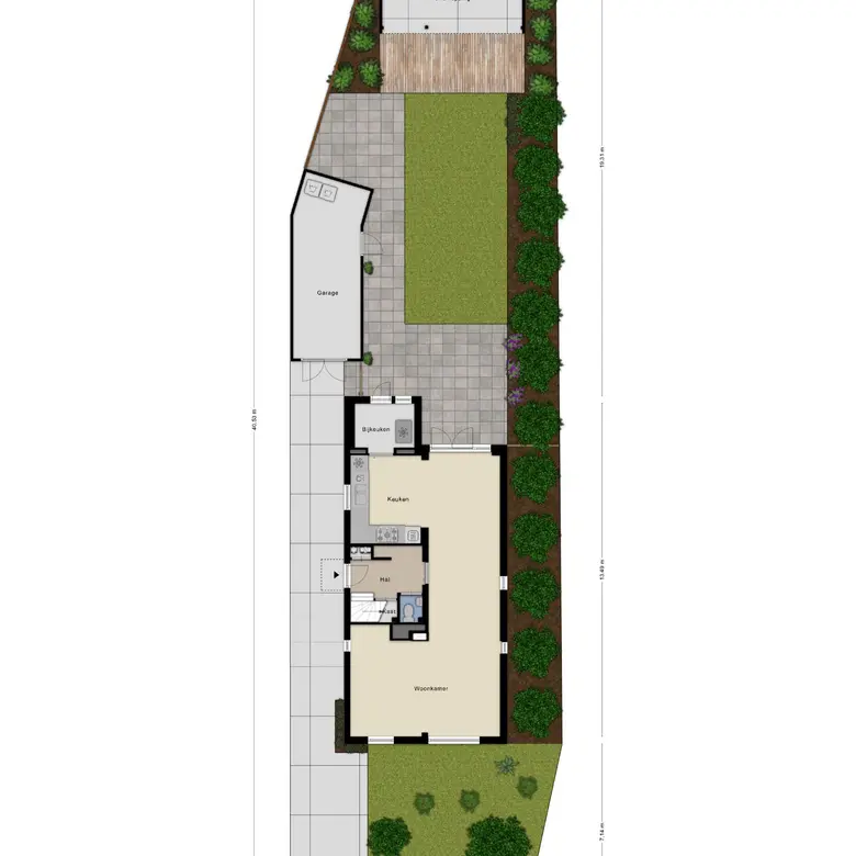 Plattegrond 1 van Ruiterweg 59