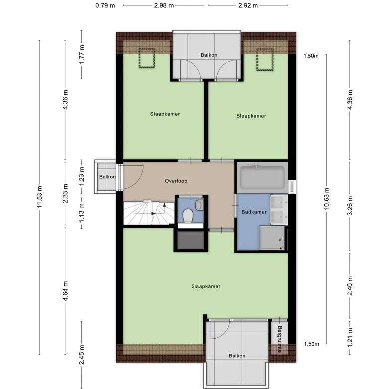 Plattegrond 3 van Ruiterweg 59