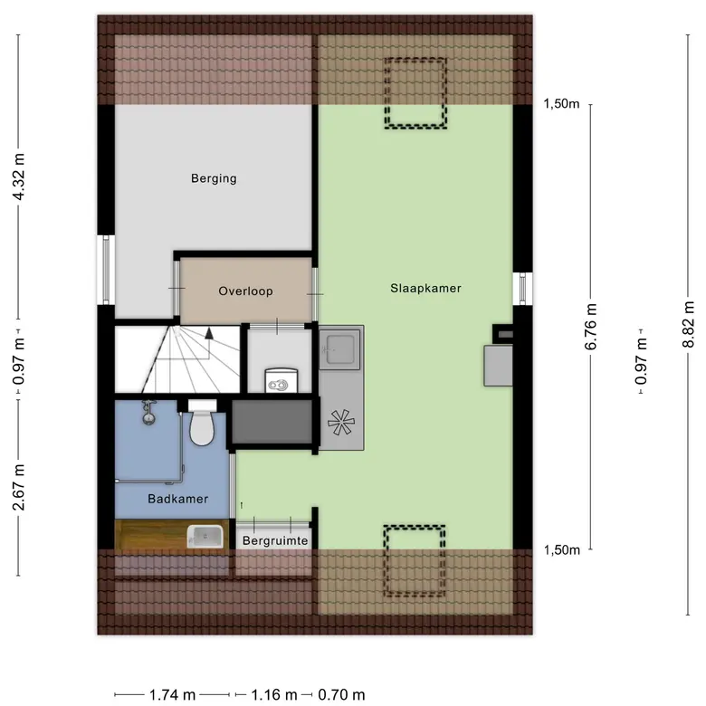 Plattegrond 4 van Ruiterweg 59