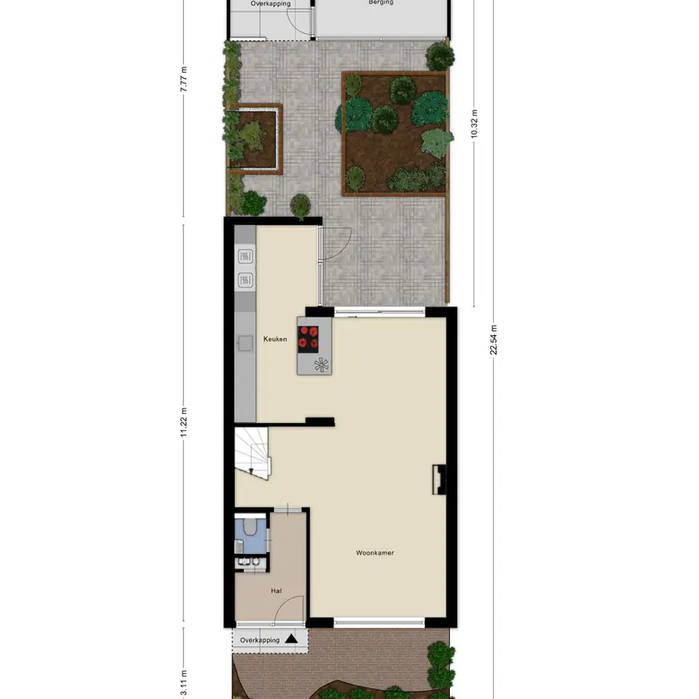 Plattegrond 1 van Buwitsacker 21