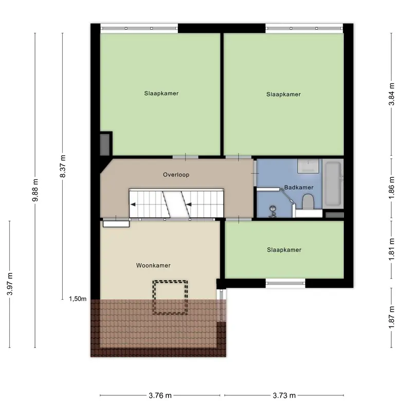 Plattegrond 3 van Molenweide 49