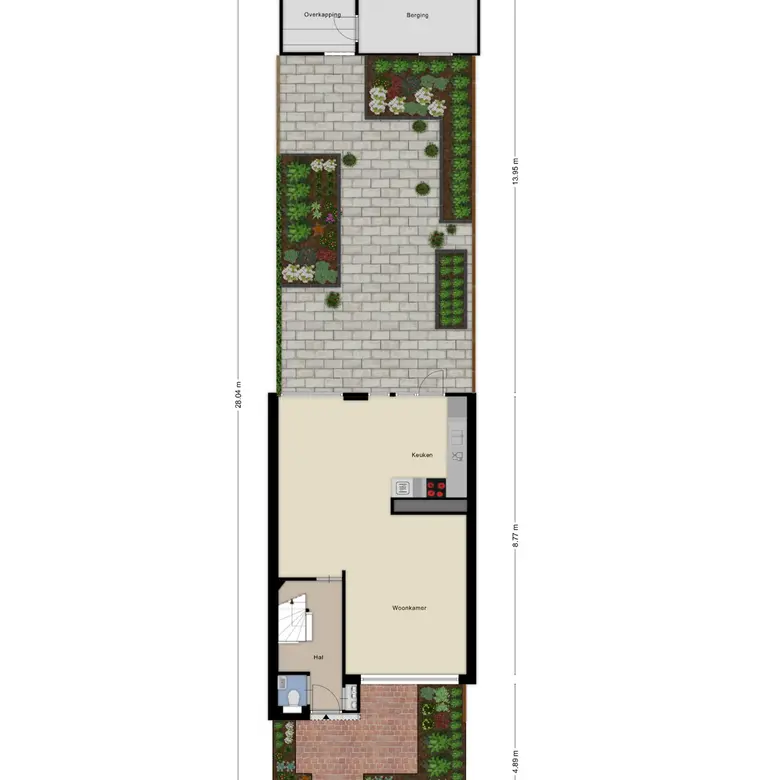 Plattegrond 1 van Zwanebloem 7