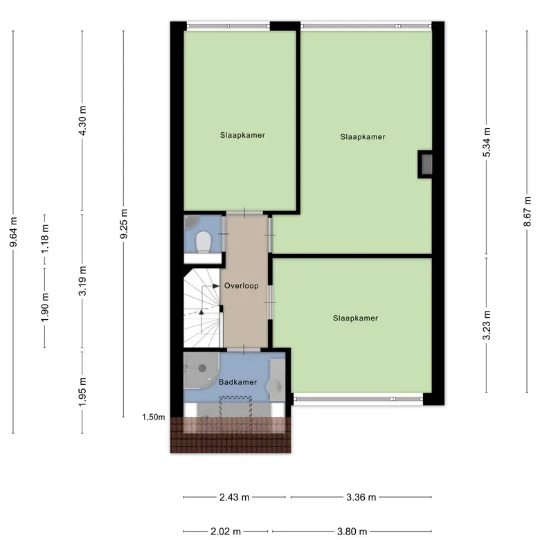Plattegrond 3 van Zwanebloem 7