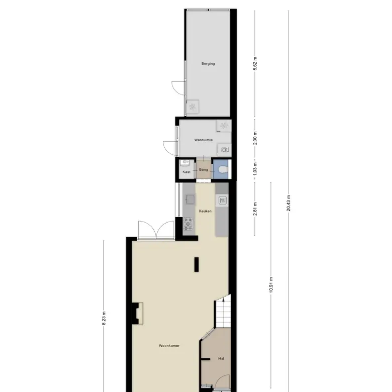 Plattegrond 2 van Beverwijkerstraatweg 14