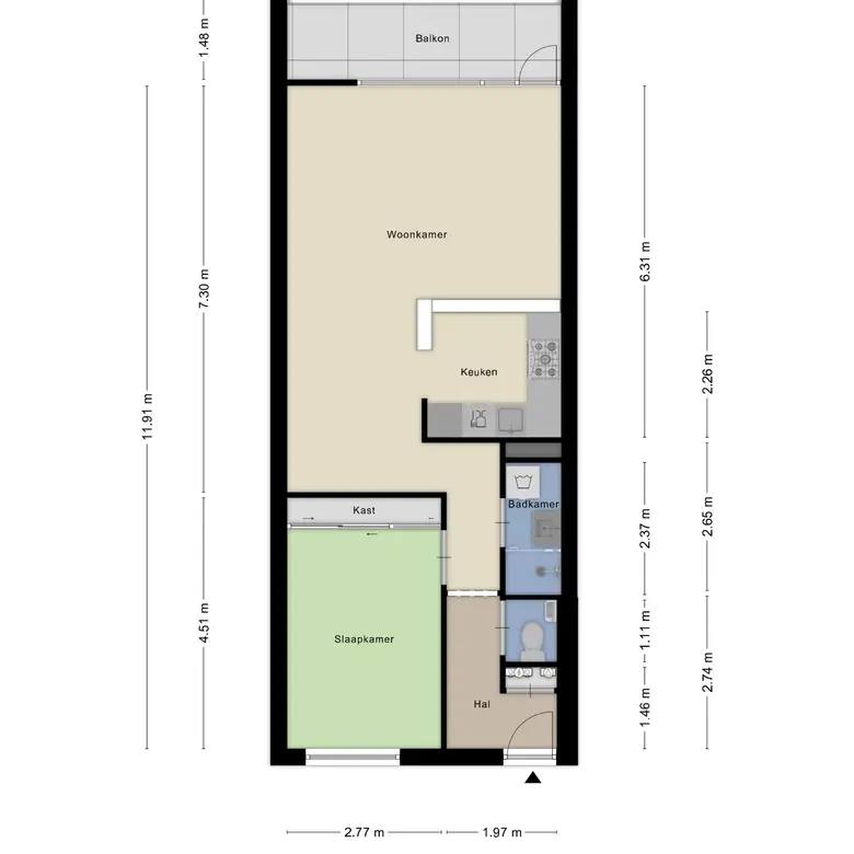 Plattegrond 1 van C.F. Smeetslaan 54