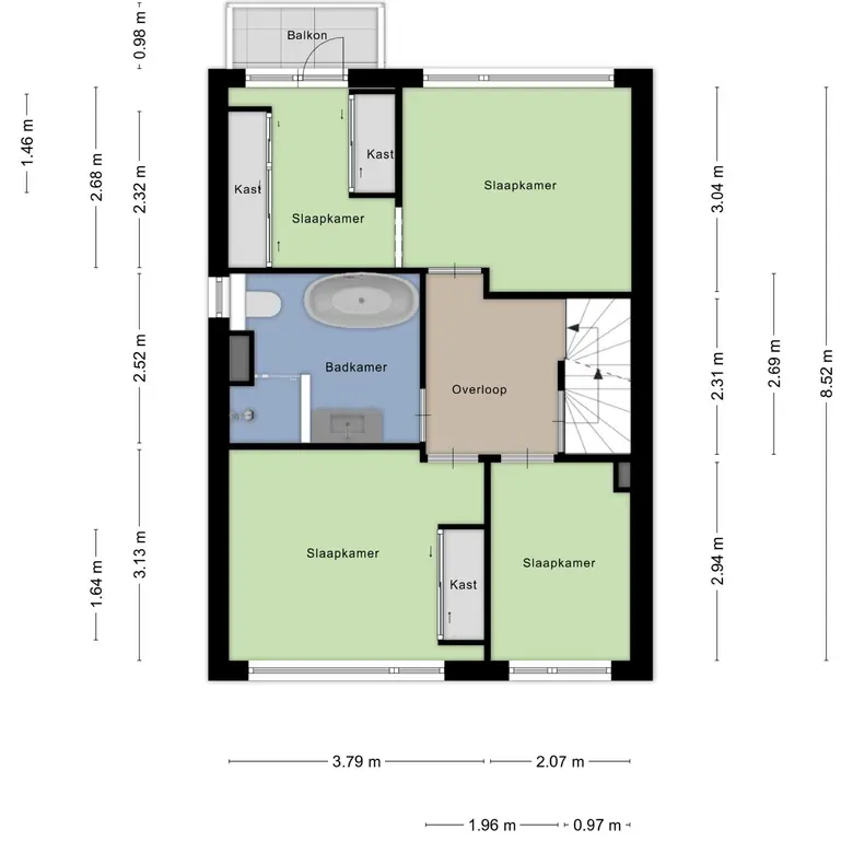 Plattegrond 3 van Henri Dunantsingel 108