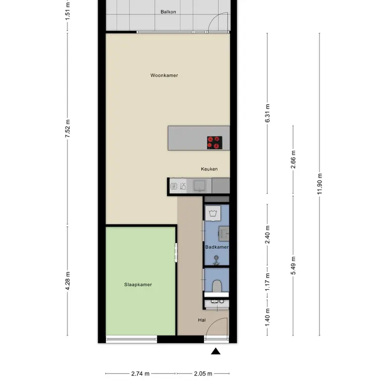 Plattegrond 1 van C.F. Smeetslaan 108